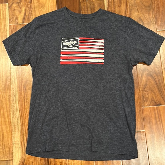 Rawlings | Shirts | Mens Rawlings Baseball Flag Tshirt | Poshmark